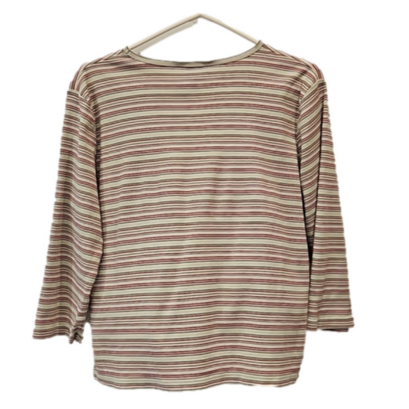 NORTHERN REFLECTIONS Top L/S Stripped Scoop Neck Women's XL - Picture 2 of 11